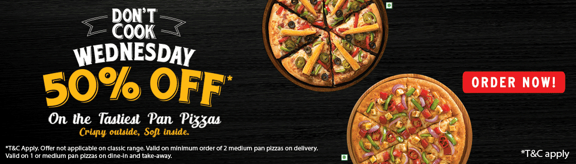 Pizza Hut Wednesday Offer Grab Flat 50 Off On Tastiest Pan Pizzas